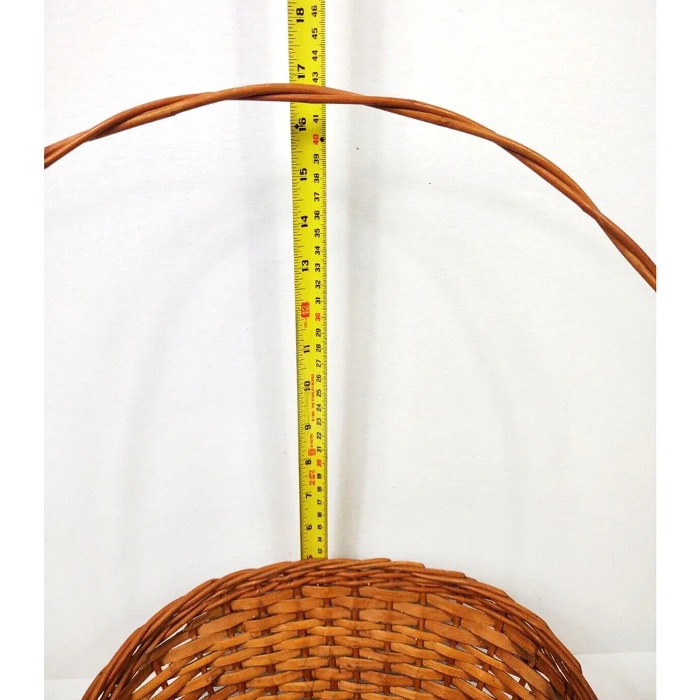 VTG Classic High Handle Woven Gathering Basket 17